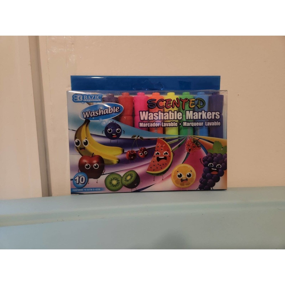 Washable Markers, Scented, 10 Colors